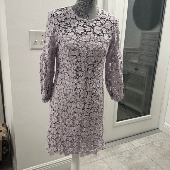 Shoshanna Lilac Floral Mini Dress - Picture 5 of 13